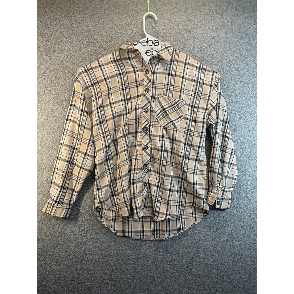 Unbranded Flannel‎ Shirt  Womens Size XL  Plaid Long Sleeve Casual Preppy